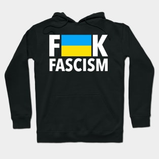 F Fascism - Censored with Ukrainian Flag (rectangle) Hoodie